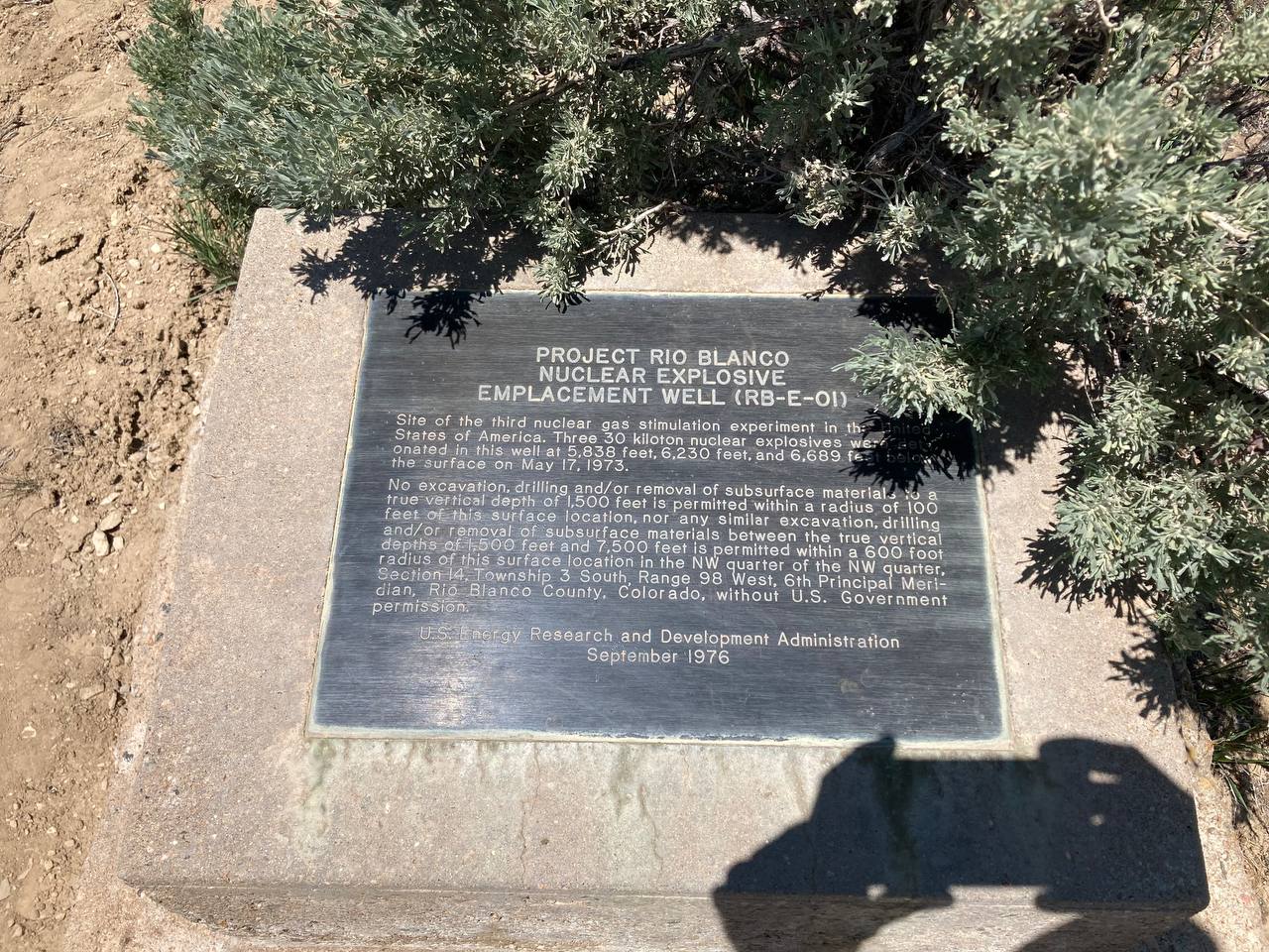 Project Rio Blanco Marker